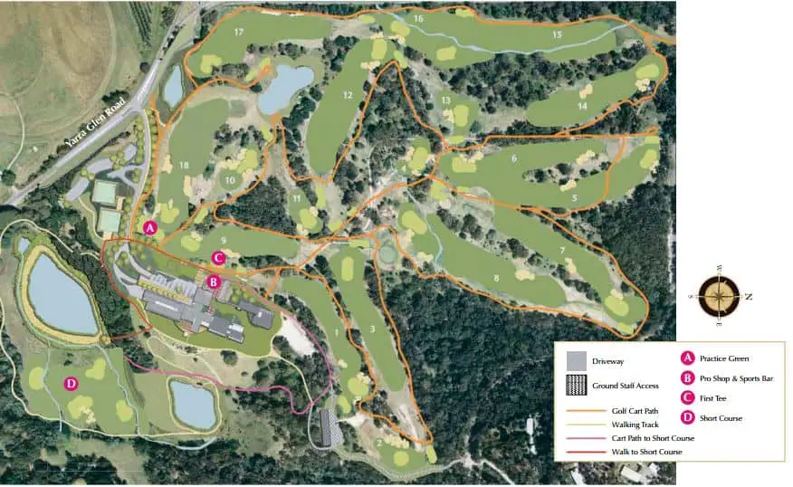 Healesville Country Club Golf Course Map ?x46991